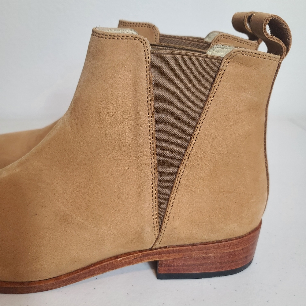 NISOLO Chelsea Leather Ankle Boots In Tan - Picture 11 of 14